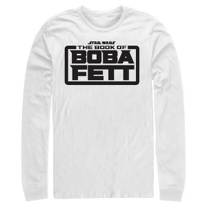 Men's Star Wars: The Book of Boba Fett Black Logo Long Sleeve Shirt - 1 of 4