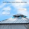 10 x 10FT Hardtop Gazebo With Steel Frame Double Roof, Aluminum Frame Outdoor For Patio, Backyard, Deck And Lawns - 4 of 4