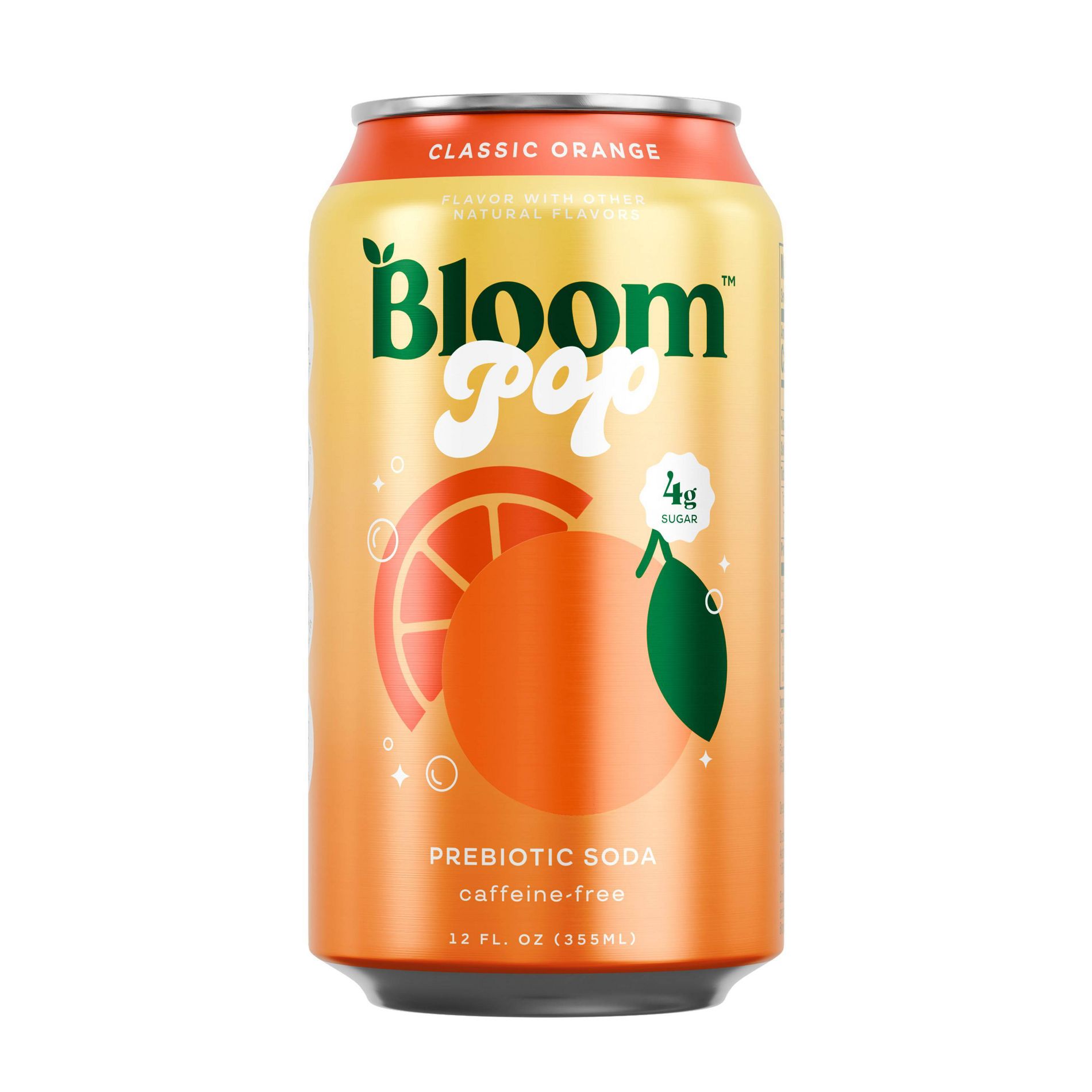 BLOOM NUTRITION Bloom Pop Prebiotic Soda Classic Orange - 12 fl oz Can