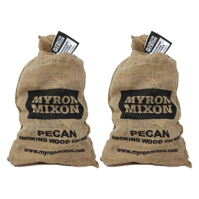 Myron Mixon Smokers BBQ Wood Chunks for Adding Flavor and Aroma to Smoking and Grilling at Home in the Backyard or Campsite, Pecan  (2 Pack)