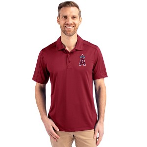 Los Angeles Angels Cutter & Buck Prospect Eco Textured Stretch Recycled Mens Short Sleeve Polo - 1 of 1