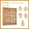 Unique Bargains Glass Decorative Hanging Tree Ornament Balls 1"-1.5" 75 Pcs - 3 of 4