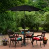 Northlight 8.5ft Outdoor Patio Lotus Umbrella with Hand Crank, Black - 2 of 4
