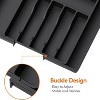 Attop Large Flatware Storage Drawer, Expandable Utensil Tray for Kitchen,Adjustable Plastic Storage Black - 4 of 4