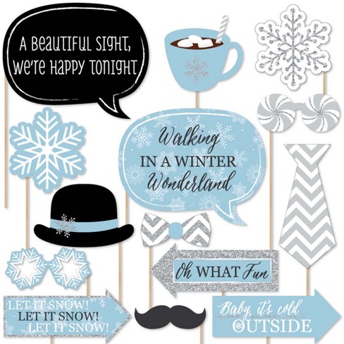 Big Dot Of Happiness Winter Wonderland - Hanging Vertical Paper
