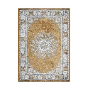Vintage Neutral Washable Area Rug - Stain-Resistant Non-Slip Large Carpet for Living Room, Dining Room & Home Decor - 1 of 4