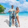 Jasonwell Inflatable Swim Pool Noodles, 2 Pack Large Fabric-Covered Noodles, Premium Buoyancy for Floating, Blue & Pink, Pool Accessories - 2 of 4