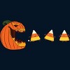 Men's Design By Humans Halloween Gamer Pumpkin Eating Candy Corn By rawresh6 T-Shirt - 2 of 4