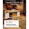 VEVOR Fireplace TV Stand,Farmhouse Fireplace TV Stand for TVs up to 80 inch, Farmhouse Entertainment Center with 36 inch Fireplace & LED Lights,White - 4 of 4