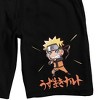 Naruto Shippuden Chibi Naruto Kanji Name Text Adult Black Sleep Pajama Shorts - 2 of 4
