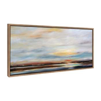 Kate & Laurel All Things Decor Sylvie Carolina Sunset Framed Wall Art by Mary Sparrow Gold Natural