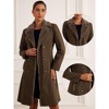 Allegra K Women's Winter Faux Fur Collar Double Breasted Long Warm Coats - 2 of 4