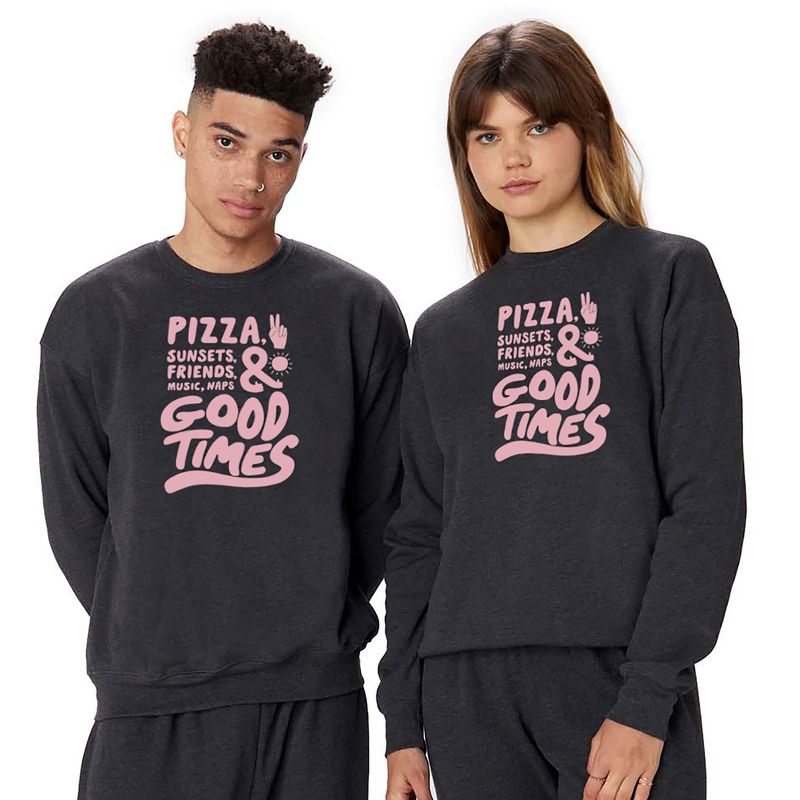 Phirst Pizza Sunsets Good Times Sweatshirt - Deny Designs, 4 of 5
