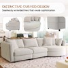Set of Three Cushioned Indoor Sofas with Three Pillows and Curved Seating, Designed for Living Rooms, Home Offices, and Apartments - 3 of 4