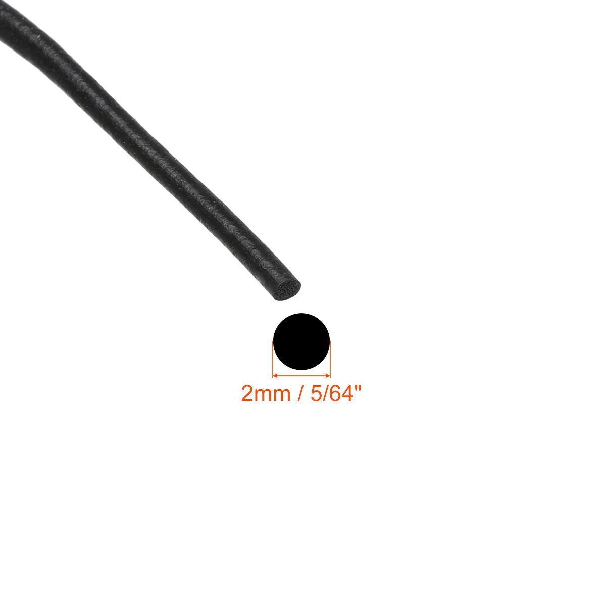 Unique Bargains Solid Foam Rubber Round Soundproof DIY Weather Seal Strips - thumbnail 7
