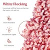 Best Choice Products Pre-Lit Red Christmas Pine Tree w/ Flocked Branches, Warm-White Lights - 3 of 4