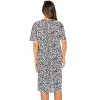 Just Love Womens Nightgown - Short Sleeve Henley Oversized Sleepwear Gown - 3 of 3