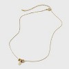 14K Gold Dipped Cubic Zirconia Rondelle Initial Necklace - A New Day™ Gold - 2 of 4