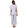 Casual Nights Women's Short Sleeve Floral Border Capri Pajama Set - 4 of 4