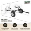 Yard Tuff Acreage Rake, 4 Tine Reel Steel Tow Behind Outdoor Landscaping Lawn & Garden Tool, 48 Inch - 3 of 4