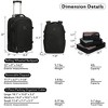 Hynes Eagle 4-in-1 Hybrid Rolling Luggage Packing Cubes+Wristlet Walet Set-Black - 2 of 4