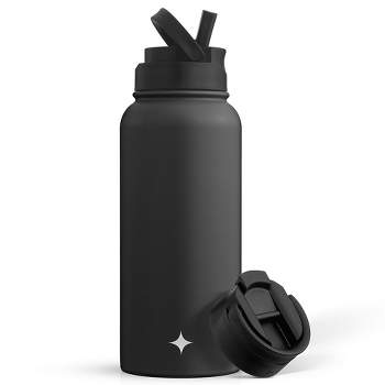 Simple Modern Summit 22 oz Midnight Black Insulated Stainless Steel Water  Bottle with Straw and Wide Mouth Lid 
