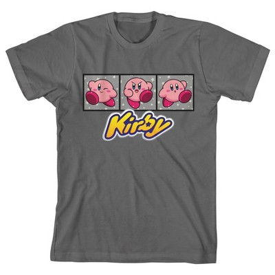 Kirby Star Panels Youth Charcoal T-shirt