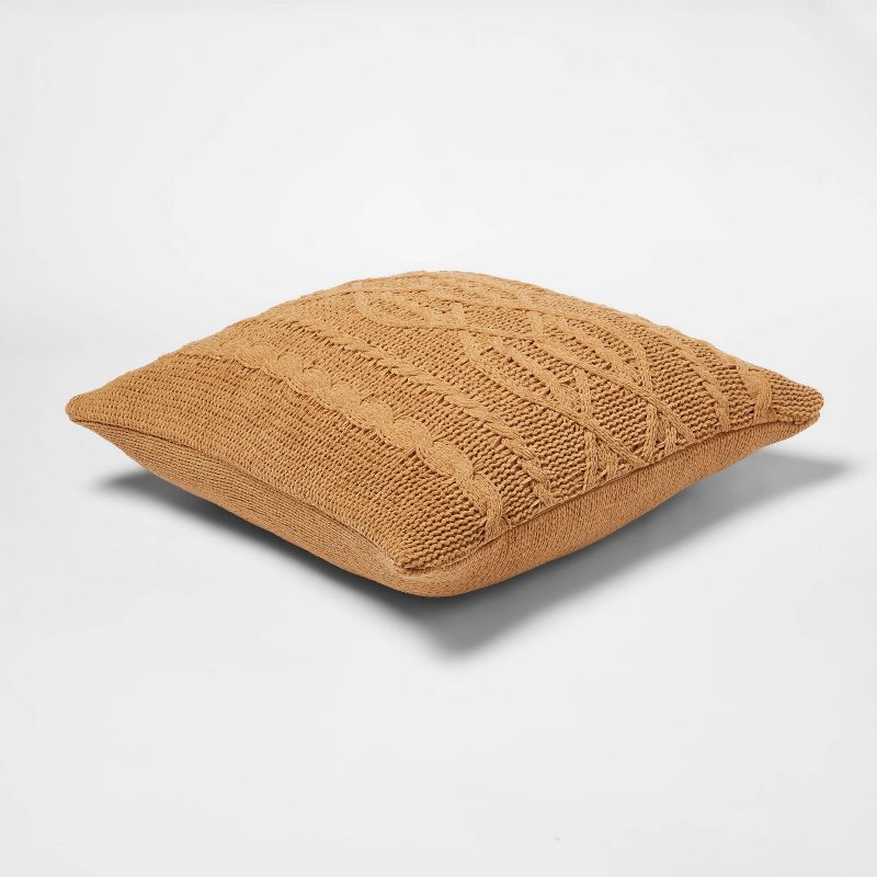 Oversized Cable Knit Chenille Throw Pillow - Threshold&#153;, 4 of 12