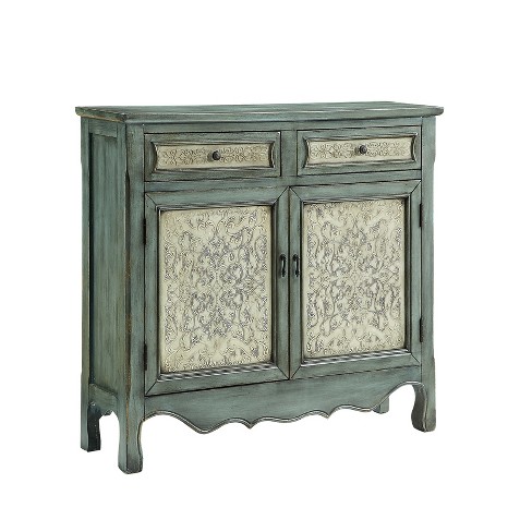 Duncan Cabinet Console Table Antique Blue - Powell Company ...