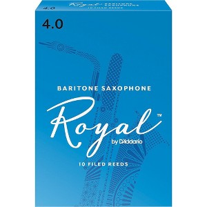 Rico Royal Baritone Saxophone Reeds, Box of 10 Strength 4 - 1 of 2
