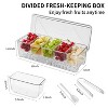 Aoibox Ice Chilled Condiment Caddy with Lid, 5 Removable Compartments, Stackable Serving Platters, Includes 5 Spoons & 2 Clips for Fresh Food Storage - 3 of 4