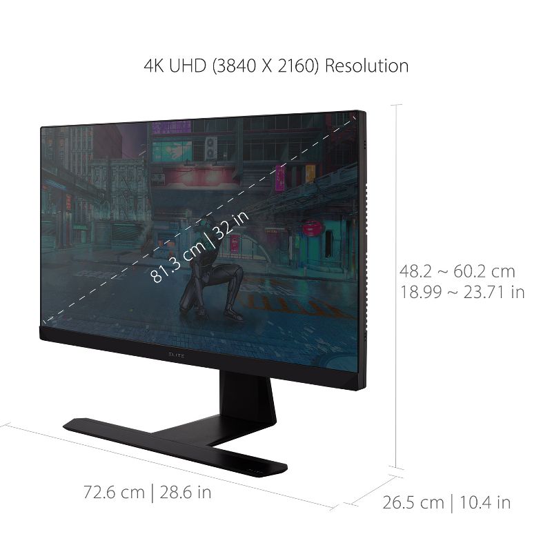 ViewSonic XG321UG 32 Inch 4K IPS 144Hz Gaming Monitor with G-Sync, Mini LED, Nvidia Reflex, HDR1400, Advanced Ergonomics, HDMI and DP for Esports, 6 of 10