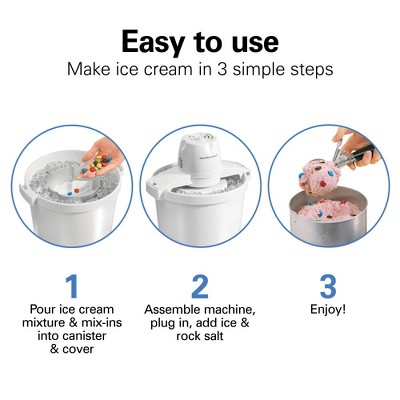 Hamilton Beach 4 Quart White Automatic Ice Cream Maker