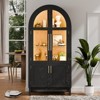 GlasFlength Decorative Storage Cabinets Modern Chic Organizer for Stylish Living Room Spaces, Multicolored,36”*17.5”*74.8" - 2 of 4