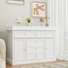 FUFU&GAGA White Modern Practical Changing Table Baby Top Upholstered Dressing Table with Edge Protection - 3 of 4
