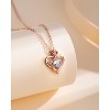 Molenia Heart Birthstone Necklace for Women 925 Sterling Silver Rose Gold Necklace Pendant Jewelry Christmas Anniversary Birthday Gifts for Her - 4 of 4