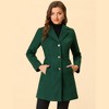 INSPIRE CHIC Women's Single Breasted Notched Lapel Long Winter Coats - 2 of 4