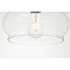 Elegant Lighting Destry 3 Lights Black Pendant With Clear Glass - 4 of 4