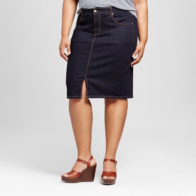 knee length jean skirts target