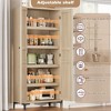 Tall Storage Cabinet, 5 Tier Kitchen Pantry with Shelves, Metal Legs, Modern Farmhouse Bathroom Cabinet, Wooden Accent Cabinet for Living Room - 4 of 4