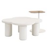 Hrinhom 2-Piece Nesting Coffee Table, End Table With Glass Top - 4 of 4