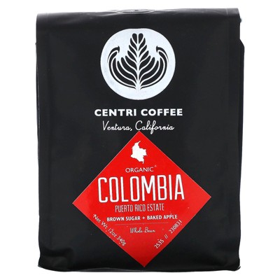 Cafe Altura Centri Coffee, Organic Colombia, Brown Sugar + Baked Apple , Whole Bean, 12 oz (340 g)