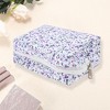 Unique Bargains Women's Floral Octagonal Travel Cosmetic Bag 1 Pc - 3 of 3