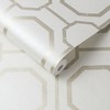 Sashiko Pearl White and Gold Geometric Paste the Wall Wallpaper - 3 of 4