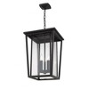 Seoul 3-Bulb Outdoor Hanging Lantern - 14" Glass Shade, Dimmable, Damp Rated, 72" Chain - 4 of 4