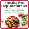 GoodCook Meal Prep on Fleek, 3 Compartments BPA Free, Microwavable/Dishwasher/Freezer Safe, Red,Red - 2 of 4