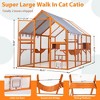 Sevobal Pet Carriers, Outdoor Cat Enclosure with Waterproof Roof and Resting Box, Large Exercise Place for 3-5 Cats, Orange, 68.31"*108.26"*59.84" - 4 of 4