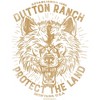 Women's Yellowstone Protect The Land Angry Wolf Dutton Ranch T-Shirt - 2 of 4