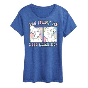 Women's - Disney - You Think We Need Rescuing Short Sleeve Graphic T-Shirt - 1 of 4