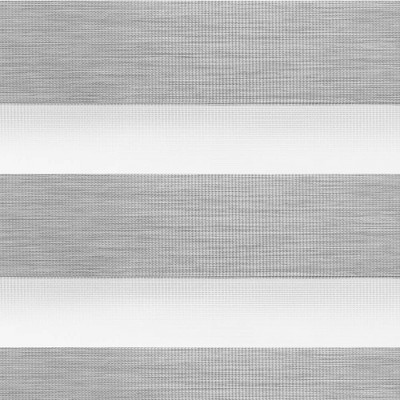 Gray Cordless Light Filtering Zebra Roller Shade 35" x 72"